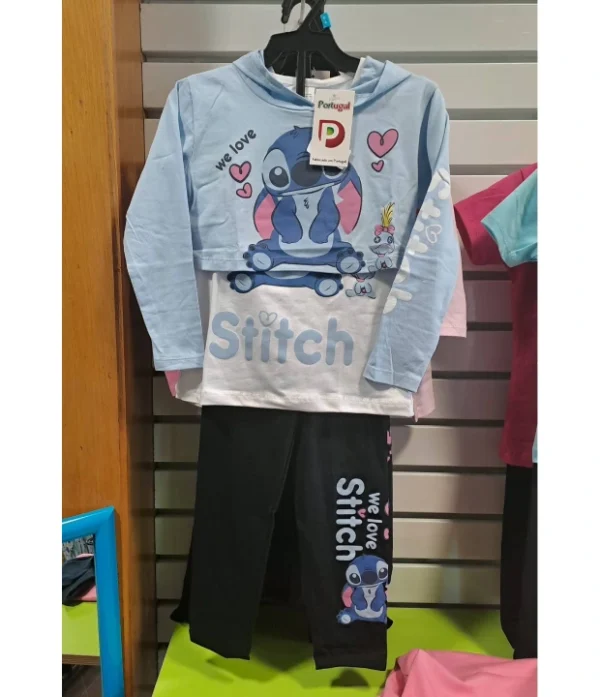 Conjunto Infantil 3pçs Stitch