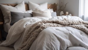 Softness and luxury on modern hotel bedding generated by AI Bouty Digital Casal Guitarras 2.50m x 2.60m